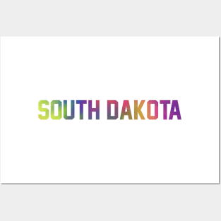 South Dakota Tie Dye Jersey Letter Posters and Art